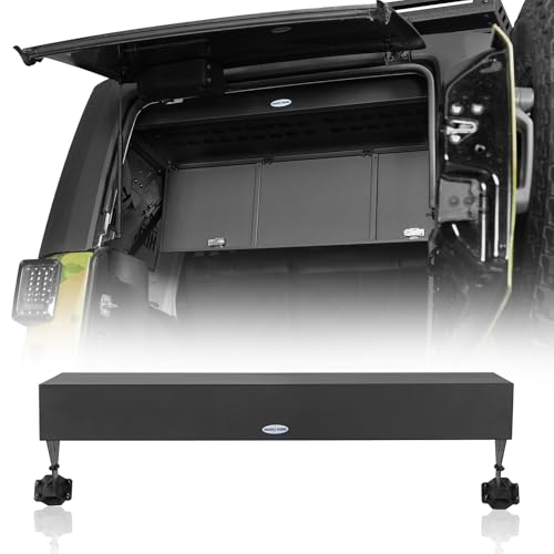 Hooke Road 2015 Wrangler JK Trunk Upper Locking Storage Box Interior Luggage Carrier for 2007-2018 Jeep Wrangler JK 4-Door Hardtop