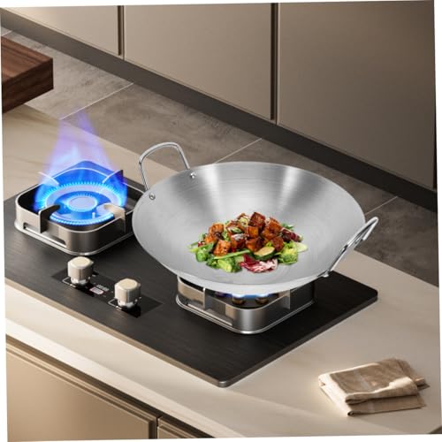 Wok de acero inoxidable Ipetboom con doble asa y fondo redondo miniatura 7