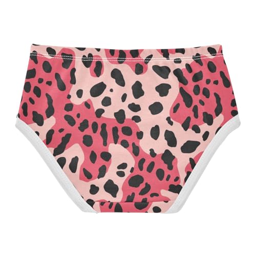 ZZKKO Red Black Spotted Print Girls Underwear Toddler Panties for Girls Comfort Brief Size 2T-8Y2