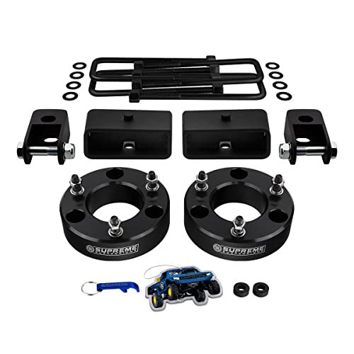 Supreme Suspensions - 2" Front + 2" Rear Lift Kit for 2019-2023 Chevy Silverado/GMC Sierra 1500 2WD/4WD - Full Suspension Lift Kit with Rear Shock Mount Extenders (Black)