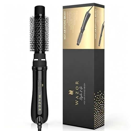 1000W Ionic Hot Air Brush, Ceramic Titanium Round Volumizing Styler