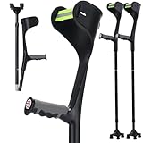 クラッチ杖 【健康雑誌掲載！ 作業療法士監修】 ロフストランドクラッチ 松葉杖 まつばづえ 折りたたみ 折り畳み ステッキ アルミニウム 軽量 歩行補助 リハビリ 適応身長(参考):150~185cm mugenbo (ブラック2本 4点足)