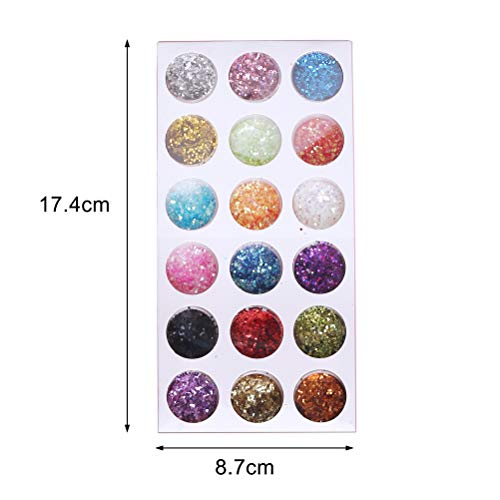 nuoshen 18 Farben Glitzer Staub Set, Glitzer für Nagel Glitter Pulver Paillette Glitzerpuder für Nagelkunst Lidschatten… – Bild 4