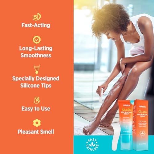 Milakos MI002 Hair Removal Cream For Sensitive Skin - Gentle Depilatory For Leg, Arm, Bikini Line thumb #4