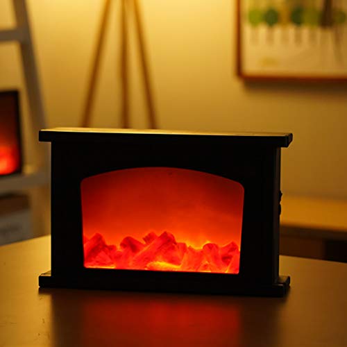 Lanterne de cheminée à LED effet flamme pour décoration maison