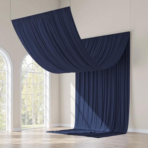 Amazon.com: gogoparti 10x20FT Navy Blue Ceiling Drapes for Weddings ...