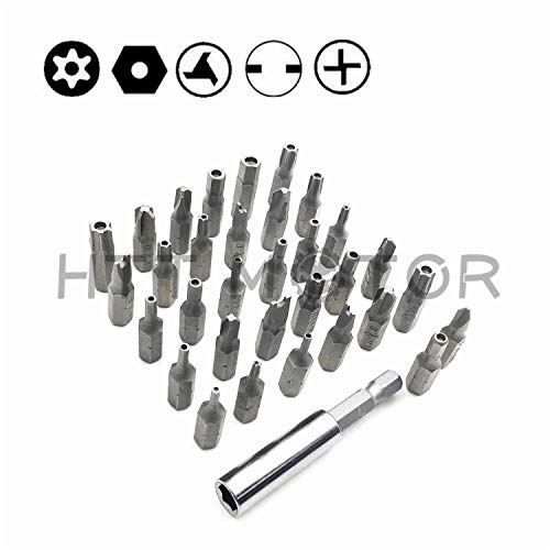 Httmt - Tamper Proof 33Pc Security Bit Set Phillips Torx Hex Star Spanner Screwdriver [P/N: Et001-33-Bk] #TOP3