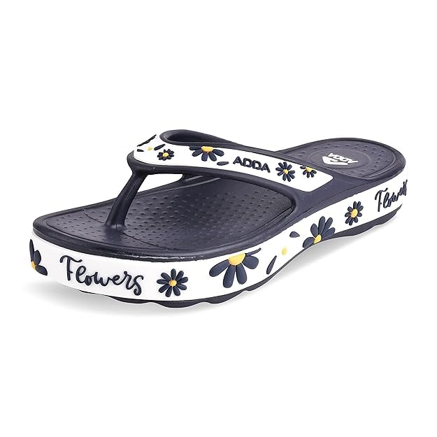 ADDA Slippers for Women || Durable & Comfortable || Anti-skid Sole || Lightweight || Fashionable || Super Soft || Outdoor Slipper (Navy, 6) (B0CR5TDJG6) Amazon Price History, Amazon Price Tracker