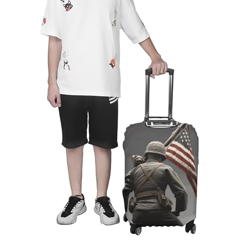 United States Marine Elastic Luggage Cover Suitcase Protector for 19-32 Inch Suitcases | Universal Stretchable Travel Bag Cover | Anti-Scratch, Washable with Zipper Closure S 7