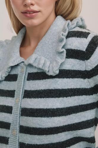 Image of HOCANDY Women Ruffle Collar Cardigan Sweater Preppy Cute Button Up Sweaters