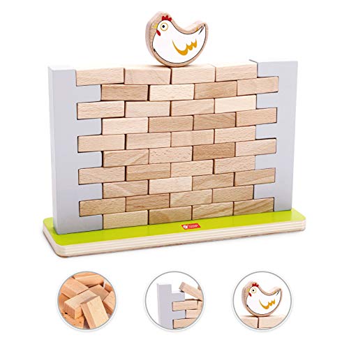 Image of Classic World Pick a Brick,Wall Games Family Games Brain Games for Kids, Pure Natural Wood Original Design and Production