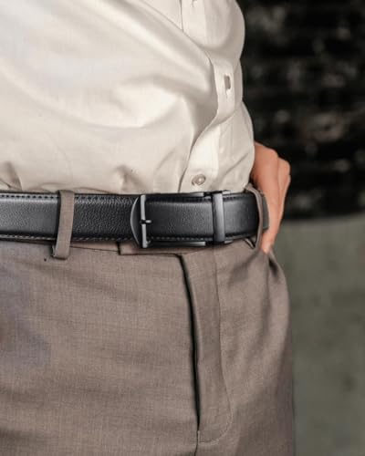 BOSTANTEN Cinto masculino de couro com catraca de 3,5 cm (1 3/20.3 cm) cinto para presente masculino