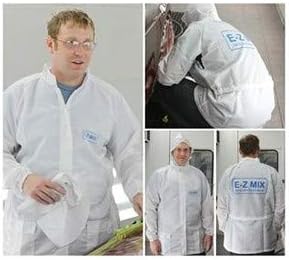 EZ Mix 64042W Anti-Static Lab Coat with Hood Medium