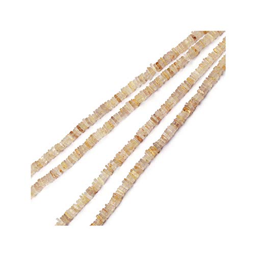 Rutile d'or naturel Heishi perles carrées 5-6mm pour fabriquer des bijoux d'été bohèmes