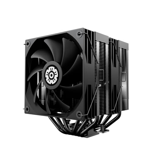 ENERMAX ETS-TD60D Refroidisseur CPU double tour Affichage numérique 2 ventilateurs PWM FDB TDP 250W+ 6 caloducs composites 6 mm Avec Dow Corning TC-5888 Intel LGA1851/1700/115x AMD AM5/AM4