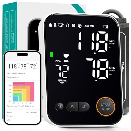 Blood Pressure Monitor Upper Arm - Bluetooth iOS & Android