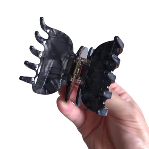 Pinzas para el cabello estilo mariposa negras miniatura 5