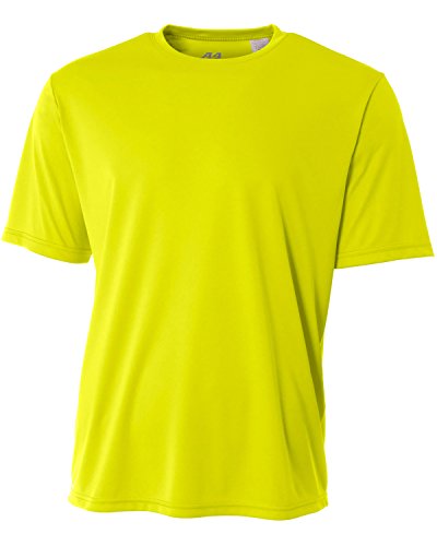 A4 Youth Short-Sleeve Cooling Performance Crew, XL, Safety Yellow2