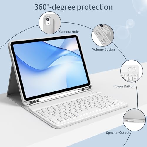 GKABXY Hülle mit Tastatur für iPad A16 11/10 Generation 2025/2022, 11/10.9" – Ansicht 3