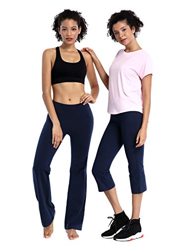 Image of BUBBLELIME 29 inch /31 inch /33 inch /35 inch /37 inch 3 Styles Women's High Waist Bootcut Yoga Pants Basic /Side Pockets Tummy Control Workout Flared