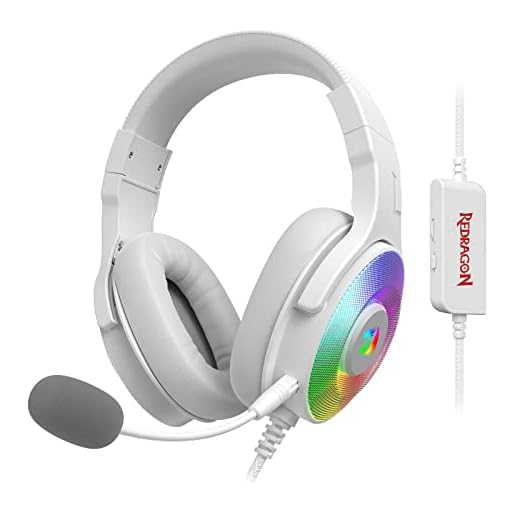 Headset Gamer Redragon Pandora Rgb Branco USB Surround 7.1