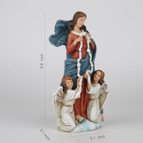 Estatua Católica Mary Untier of Knots 9.8 in miniatura 4