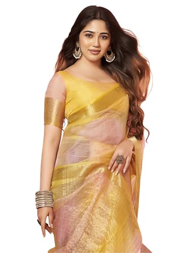 Image of Satrani Women's Woven Organza Saree