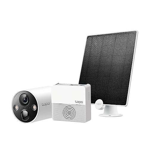 TP-Link Tapo 2K 4MP Solar Überwachungskamera Aussen Akku, Tapo C420S1 + Tapo A200, Nur 30minbenötigtes Sonnenlicht pro Ta