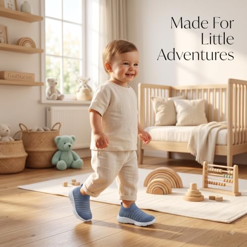 Image of Infant Shoes for Baby Boys & Girls | Musical Sound Walking Shoes | First Walker Shoes for Toddlers | Lightweight Breathable Knit Sneakers | Soft Sole Comfortable Slip On Shoes for Newborns, Babies & Kids