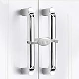 Child Safety Cabinet Locks Child Cabinet Safety Locks Baby Safety Locks Childproof Cabinet Latch -Child Safety For Baby Proofing Cabinets Kitchen Door No Drill No Screw No Adhesive/White(2 Pack)
