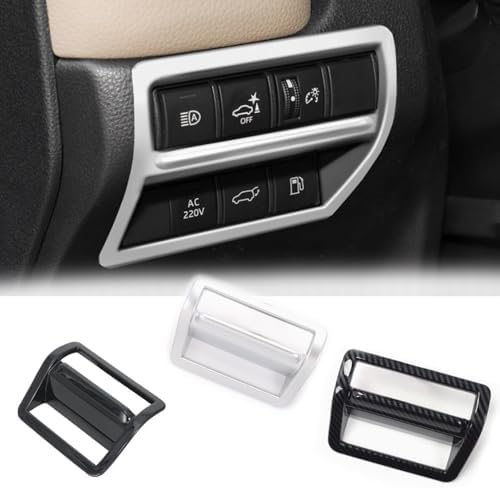 for New Land Cruiser 250 TRJ250W GDJ250W (2024-present) Custom Parts Headlight Control Panel Frame Switch Sticker Switch Panel Decoration ABS Land Cruiser 250 Accessories (Silver)