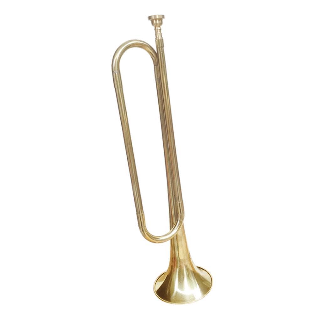 LOVIVER BB Bugle Brass Cavalry Instrument de musique avec gants pour orchestre Parties professionnelles