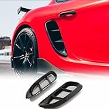 Dry Carbon Fiber Door Side Fender Vents Trims Fits for Porsche 718 Boxster Cayman 2016-2021 Frame Air Intake Molding Cover