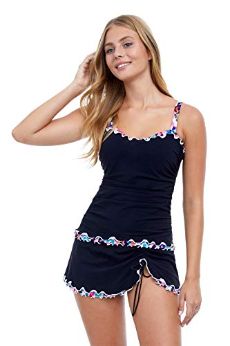 Haut de tankini bonnet D en tissu premium léopard sculptant