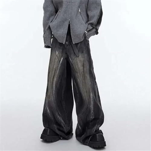 Men's Baggy Jeans Streetwear Personality Original Niche Design Wide Leg Denim Trousers2