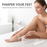 ZEBKEL Profesjonalny zestaw do pedicure do wcielonych paznokci i stóp, 3 sztuki z pilnikiem do paznokci ze stali nierdzewnej, zmywacz do twardych i brudnych narzędzi do manicure z pudełkiem do