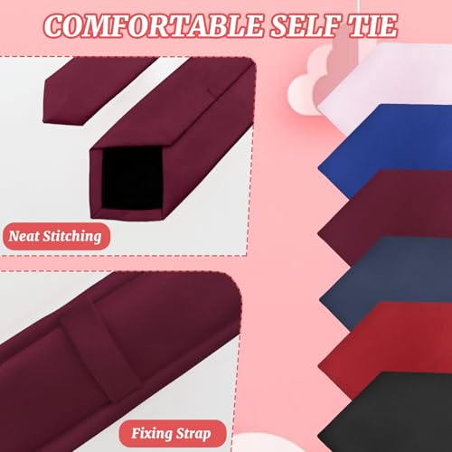 Boys Ties Solid Color/Stripe Kids Tie Self-tie Neckties for School Uniforms Graduation3