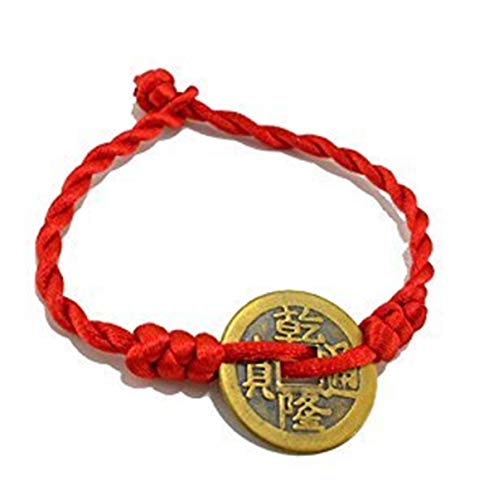 Feng Shui Six Tubes Brass Wind Chimes Eight Diagrams Of Wind Bell Felicitous Wish Of Making Money Bless And Protect People Home Furnishing Handicraft Lucky Red String Set #TOP4