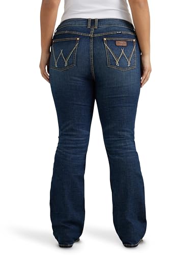 Wrangler Women's Retro Mae Plus Size Mid Rise Stretch Boot Cut Jean3