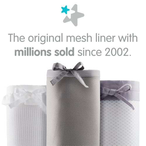 AirflowBaby Mesh Crib Liner White 11” — Fits Full-Size Four-Sided Slatted and Solid Back Cribs - Thumbnail 2