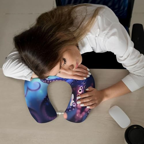 Almohada de espuma viscoelástica para viaje U miniatura 6