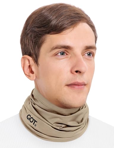 GOT Sports Cooling Neck Gaiter - UPF 50+ Fishing Face Mask for Men Women - Thermoregulation & UV Sun Protection (Sand)