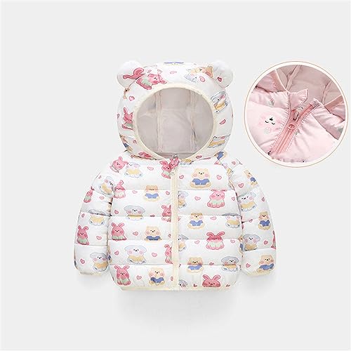 Boys Girls Cute Windproof Hooded Outerwear Toddler Kids Thermal Bear Ear Hood Jacket Coat Fall Winter Ski Suit3