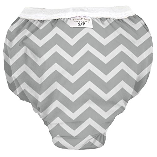Kushies Baby Waterproof Training Pant (38-44 Pounds), Grey Chevron, X-Large