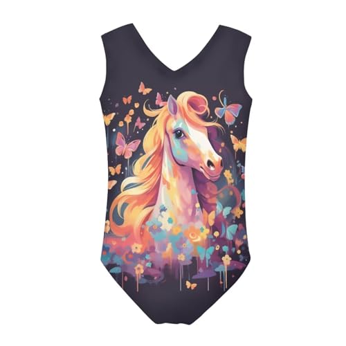 Image of Mumeson Girls One Piece Swimsuits Lightweight V-Neck Swimwear Bathing Suits for Little Girls 3-14 Years