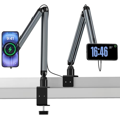 Amazon.co.jp: スマホ スタンド アームスタンド ワイヤレス充電器 寝