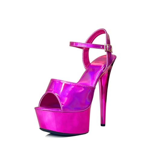 Womens's Platform Stiletto Heels Ankle Strap Peep Toe Sandals