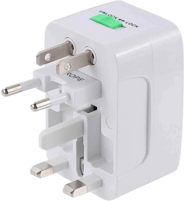 Electrical Brass Multi USB Port Adapter Universal Travel Adapter-image-3