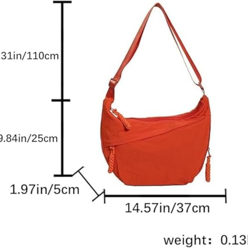 Quantifyn/Corelration Bag, Women's Fashion Plain Color Nylon Crossbody Hobo Bags, Lightweight Crescent Bags3