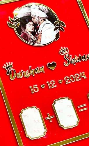 Image of Couple Thumb Gift with Photo | 29 * 21 CM | Wedding Thumb Print |Finger Print Gift| Personalized Text & Photo | Valentine's day Gift